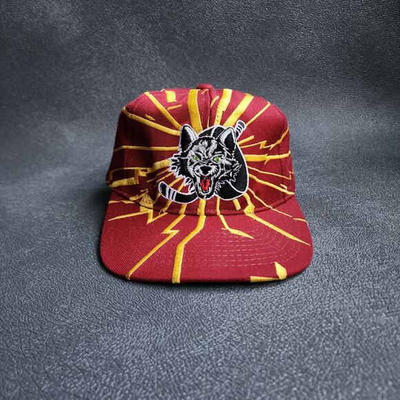 Vintage 90's Chicago Wolves Xplosion Collision Starter Hat OSFM